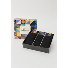 Altınyıldız Classics Erkek Premium Pamuklu Siyah 3'lü Özel Hediye Kutulu Esnek Boxer Paketi (Damat Bohçası) Çeyiz Seti