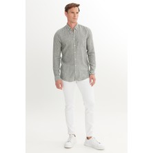 Altınyıldız Classics Normal Bel Dar Paça Slim Fit Beyaz Erkek Pantolon 4A1400000101