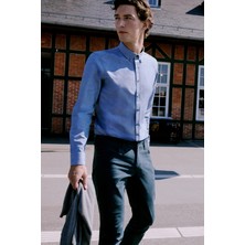 Altınyıldız Classics Erkek Petrol Diz İzi Yapmayan Slim Fit Dar Kesim 5 Cep Pamuklu Kanvas Esnek Chino Pantolon