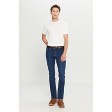 Altınyıldız Classics Erkek K.mavı Diz İzi Yapmayan Pamuklu Denim Esnek Jean Kot Pantolon Slim Fit Dar Kesim Magic