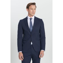 Altınyıldız Classics Erkek Lacivert Ekstra Slim Fit Kırlangıç Yaka Takım Elbise Modern Tasarım