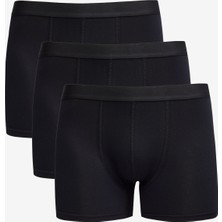 Altınyıldız Classics Erkek Premium Pamuklu Siyah 3'lü Esnek Boxer Paketi (Damat Bohçası) Çeyiz Seti