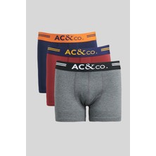 Altınyıldız Classics Erkek Premium Pamuklu Lacivert-bordo-antrasit 3'lü Esnek Boxer Paketi (Damat Bohçası) Çeyiz Seti