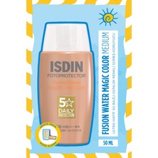 Isdın Fotoprotector Fusion Water Color Magic Medium SPF50 50 ml Tüm Cilt Tipleri İçin Yüz Güneş Kremi