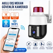 Lisa Butik 1080P Speed Dome Ip Wifi Kablosuz Dış Mekan Camera Çakarlı Güvenlik Kamerası