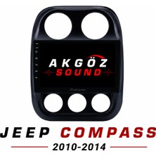 GÖZA-X Jeep Compass 2010-2014 Multimedya Çerçevesi 10 Inç Soketleri Içinde