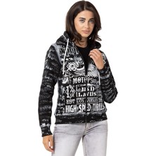 Cipo & Baxx WL352  Kadın Baskılı Zip Hoodie