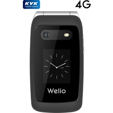Welio Wkey T310 4g Tuşlu Kapaklı Cep Telefonu Kameralı Asker Telefonu Yaşlı Cep Telefonu (Kvk Garantili)
