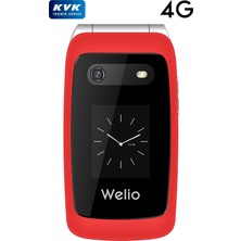Welio Wkey T310 4g Tuşlu Kapaklı Cep Telefonu Kameralı Asker Telefonu Yaşlı Cep Telefonu (Kvk Garantili)