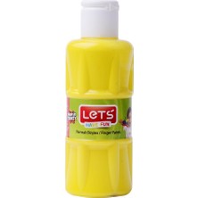Let's 250 ml Sarı Parmak Boyası Eğlenceli Renkli Kullanım İçin Türkiye Üretimi