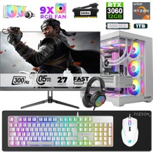 Xaser Star X60 Ryzen 7 5700X 16GB Ram 1tb M.2 Nvme SSD 12GB RTX3060 27" 300Hz Oyuncu Bilgisayarı