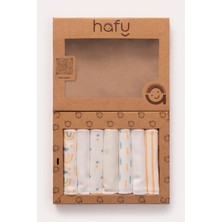 Hafy Baby Organik Pamuk, Yedili Bebek Mendili - Yıldızlı Düşler