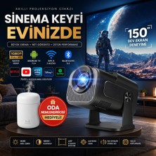 Teknomie Android Wifi Taşınabilir Akıllı Projektör – 4K Ultra Hd, Bluetooth 5.0, Hoparlör, Çok Amaçlı Akıllı Mini Projeksiyon