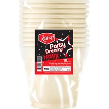 Roll-Up Party Dreams Meşrubat Bardağı Krem 10'lu