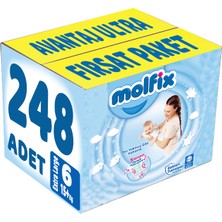 Molfix Bebek Bezi Beden:6 (15+kg) Bantlı Bez 248 Adet Ultra Fırsat Paket