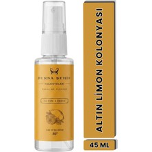 Bursa Şehir Kolonyaları, Altın Limon Kolonyası, 45 ml, Sprey, Cep Boy, 80°