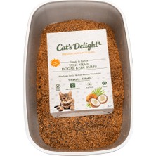 Cat's Delight Hindistan Cevizi Kabuğu ve Aktif Karbonlu Doğal Kedi Kumu. Hızlı Emilim - Kokusuz - Doğal İçerik - Kimyasal İçermez - Kolay Temizlik