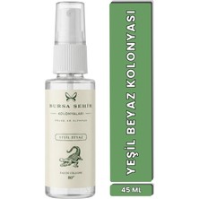 Bursa Şehir Kolonyaları Yeşil Beyaz Kolonyası 45 ml Sprey Cep Boy 80°