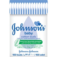 Johnson's Kulak Çubuğu 100'lü %100 Saf Pamuk ile Güvenli Temizlik Sağlar