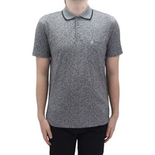 Santa Fistan Store Erkek Desenli Klasik Kesim Rahat Kalıp Tek Cepli Polo Yaka T-Shirt