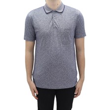 Santa Fistan Store Erkek Desenli Klasik Kesim Rahat Kalıp Tek Cepli Polo Yaka T-Shirt