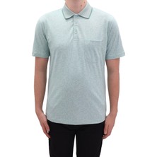 Santa Fistan Store Erkek Desenli Klasik Kesim Rahat Kalıp Tek Cepli Polo Yaka T-Shirt