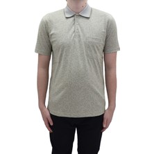 Santa Fistan Store Erkek Desenli Klasik Kesim Rahat Kalıp Tek Cepli Polo Yaka T-Shirt