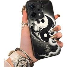 HONTINGA Oppo Reno 14 5g ile Uyumlu Kılıfı Silikon Kenar Sert Arka Düşüme Önleyici Basitlik Anti Düşme Kamera Korumali Ejderha Desen Telefon Kılıfı Kadın ve Erkek Için Uygundur K1-0737