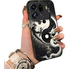 HONTINGA Oppo Find X9 Pro 5g ile Uyumlu Kılıfı Silikon Kenar Sert Arka Düşüme Önleyici Basitlik Anti Düşme Kamera Korumali Ejderha Desen Telefon Kılıfı Kadın ve Erkek Için Uygundur K1-0737