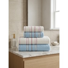 Asev Tekstil 90X150 & 50X90 cm Nevora Serisi 4’lü Banyo Havlu Seti – Hamam Seti