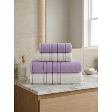 Asev Tekstil 90X150 & 50X90 cm Nevora Serisi 4’lü Banyo Havlu Seti – Hamam Seti