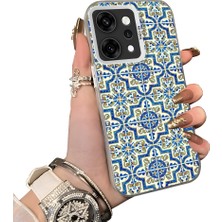 HONTINGA Oppo Reno 14 Pro 5g ile Uyumlu Kılıfı Silikon Kenar Sert Arka Düşüme Önleyici Basitlik Anti Düşme Kamera Korumali Fars Desen Telefon Kılıfı Kadın ve Erkek Için Uygundur K1-0625