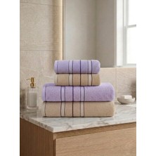 Asev Tekstil 90X150 & 50X90 cm Nevora Serisi 4’lü Banyo Havlu Seti – Hamam Seti