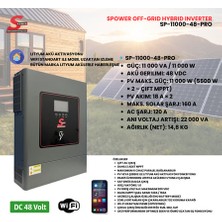 Spower SP-11000-PRO 11 Kw Mppt Off-Grid Hybrid Inverter