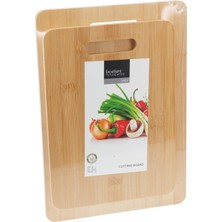 Excellent Houseware Bambu Kesme Tahtası 2'li 4 Adet