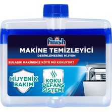 Finish Bulaşık Makinesi Makine Temizleyici 250 ml Hijyenik Bakım ve Koku Defans Sistemi ile 4 Adet