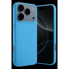Armüz Apple iPhone 17 Pro Max Nano Içi Kadife Silikon - Mavi