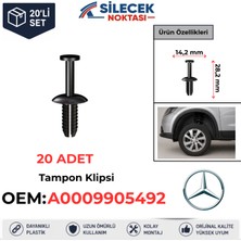 Silecek Noktası Mercedes Davlumbaz Klipsi 20 Adet A0009905492