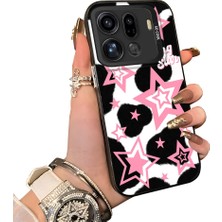 HONTINGA Oppo Find X9 Pro 5g ile Uyumlu Kılıfı Silikon Kenar Sert Arka Düşüme Önleyici Basitlik Anti Düşme Kamera Korumali Yıldız Desen Telefon Kılıfı Kadın ve Erkek Için Uygundur K1-0702