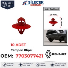 Silecek Noktası Renault 9-11 Tampon Klipsi 10 Adet 7703077421