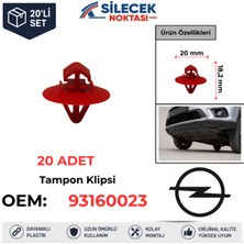 Silecek Noktası Opel Vivaro Tampon Klipsi 20 Adet 93160023