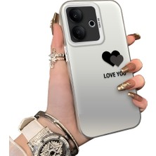 HONTINGA Vivo V60 Lite 5g ile Uyumlu Kılıfı Silikon Kenar Sert Arka Düşüme Önleyici Basitlik Anti Düşme Kamera Korumali Kalp Desen Telefon Kılıfı Kadın ve Erkek Için Uygundur K1-0710