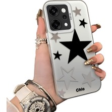 HONTINGA Oppo Reno 14 Pro 5g ile Uyumlu Kılıfı Silikon Kenar Sert Arka Düşüme Önleyici Basitlik Anti Düşme Kamera Korumali Yıldız Desen Telefon Kılıfı Kadın ve Erkek Için Uygundur K1-0706