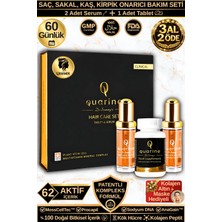 Dr. Sammy's Quarine 2 Aylık Saç Bakım Seti (2 Serum+1 Multivitamin) Dökülme ve yıpranma Karşıtı Bitkisel Kök Hücre Ekstratları, Vitamin, Mineral İçeren Saç, Sakal, Kaş ve Kirpik Onarıcı Premium Set