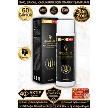 Dr. Sammy's Quarine Premium Şampuan (2 Aylık) Dökülmelere Karşı %100 Saf ve Doğal Bitkisel Kök Hücre Ekstratları,Vitamin ve Mineral İçeren Onarıcı Saç Şampuanı 250ML