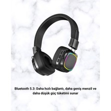 Esplendor Bluetooth 5.3 Rainbow Işıklı Kulak Üstü Kablosuz Kulaklık - URN4089-7522