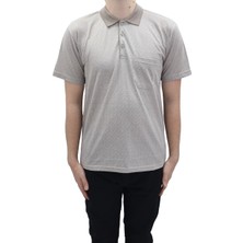 Santa Fistan Store Erkek Desenli Klasik Kesim Rahat Kalıp Tek Cepli Polo Yaka T-Shirt