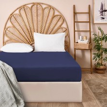 Matmel Soft Basic Çift Kişilik Lastikli Çarşaf - Lacivert - 180X200 cm