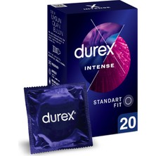 Durex Intense Uyarıcı Jelli ve Tırtıklı Prezervatif 20'li 5 Adet