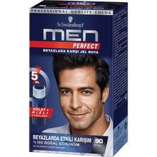 Men Perfect 90 Siyah Erkek Saç Boyası 80 ml 5 Adet